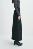 Emi Wool Blend Maxi Skirt Black