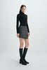 Alina Asymmetric Mini Skirt H.Charcoal