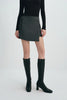Alina Asymmetric Mini Skirt H.Charcoal