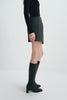 Alina Asymmetric Mini Skirt H.Charcoal