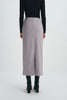 Ginny Knot Waist Midi Skirt Grey Melange