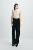 Miles Tie Belt Wide Leg Pant Black