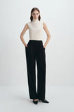 Miles Tie Belt Wide Leg Pant Black