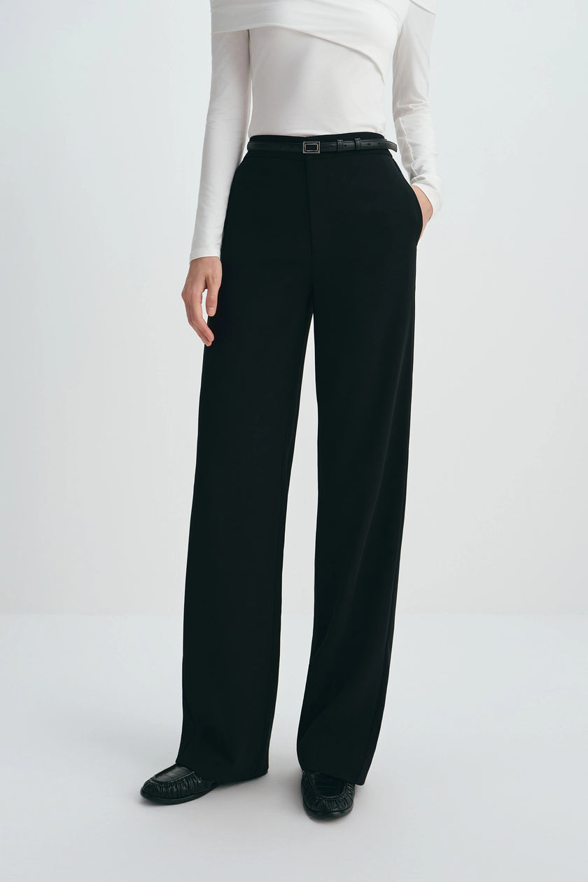 Jace Elastic Waist Pant Black