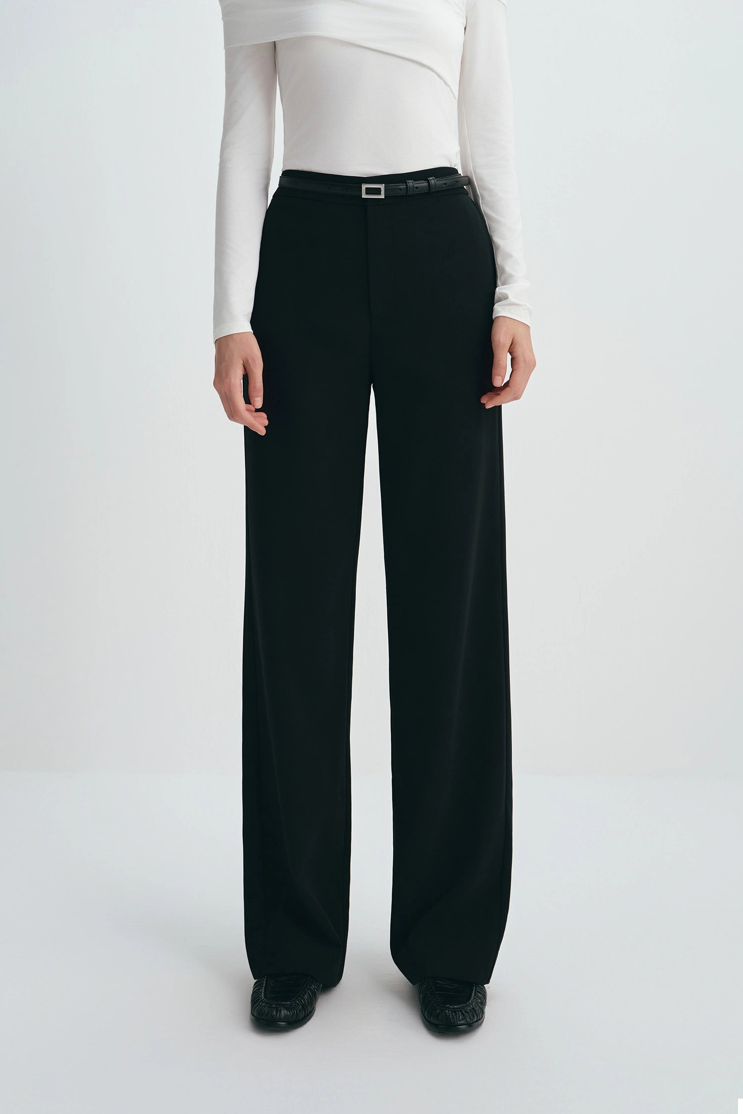 Jace Elastic Waist Pant Black