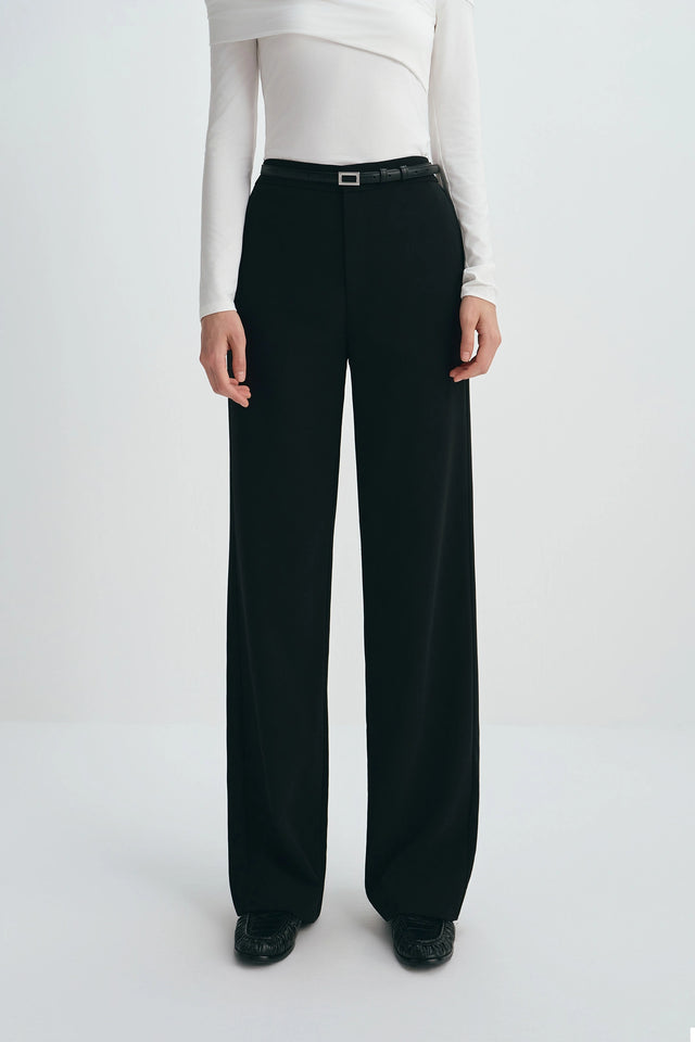 Jace Elastic Waist Pant Black