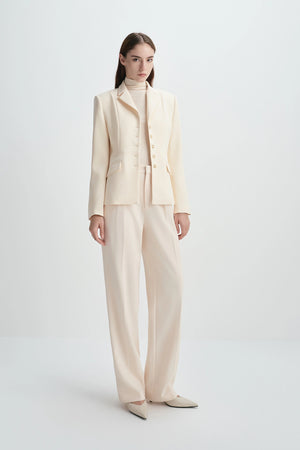 Kemi Pleated Waist Pant Buttercream