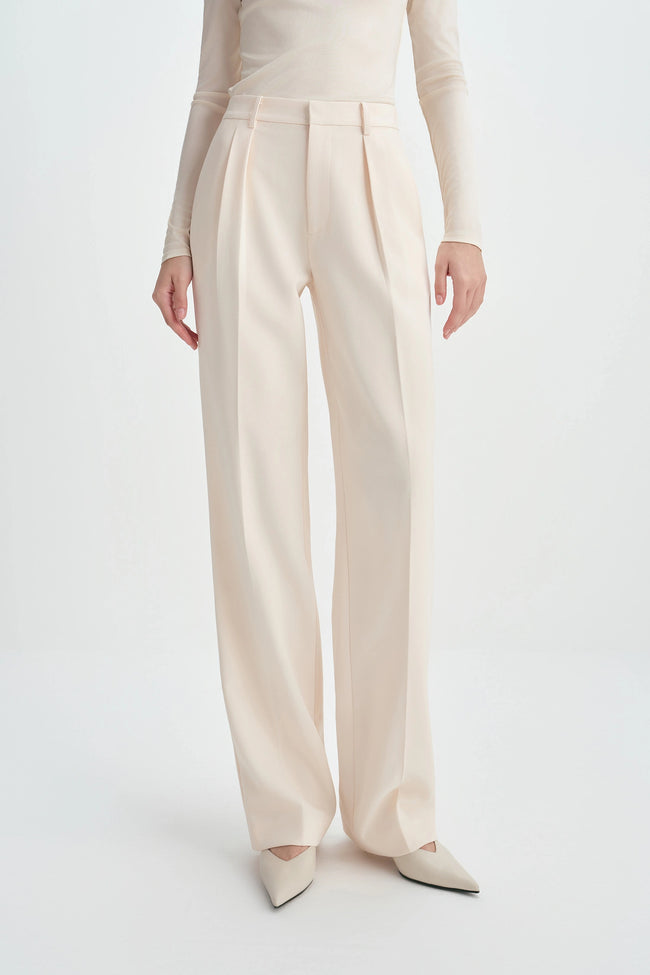 Kemi Pleated Waist Pant Buttercream