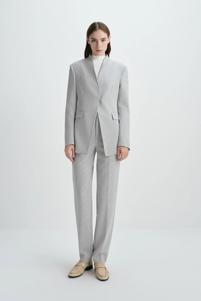 Jasper Slim Leg Pant Grey Melange