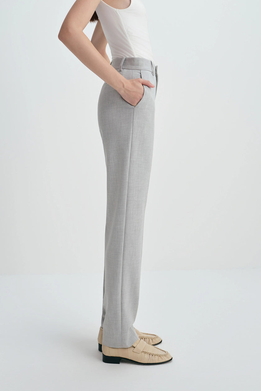 Jasper Slim Leg Pant Grey Melange