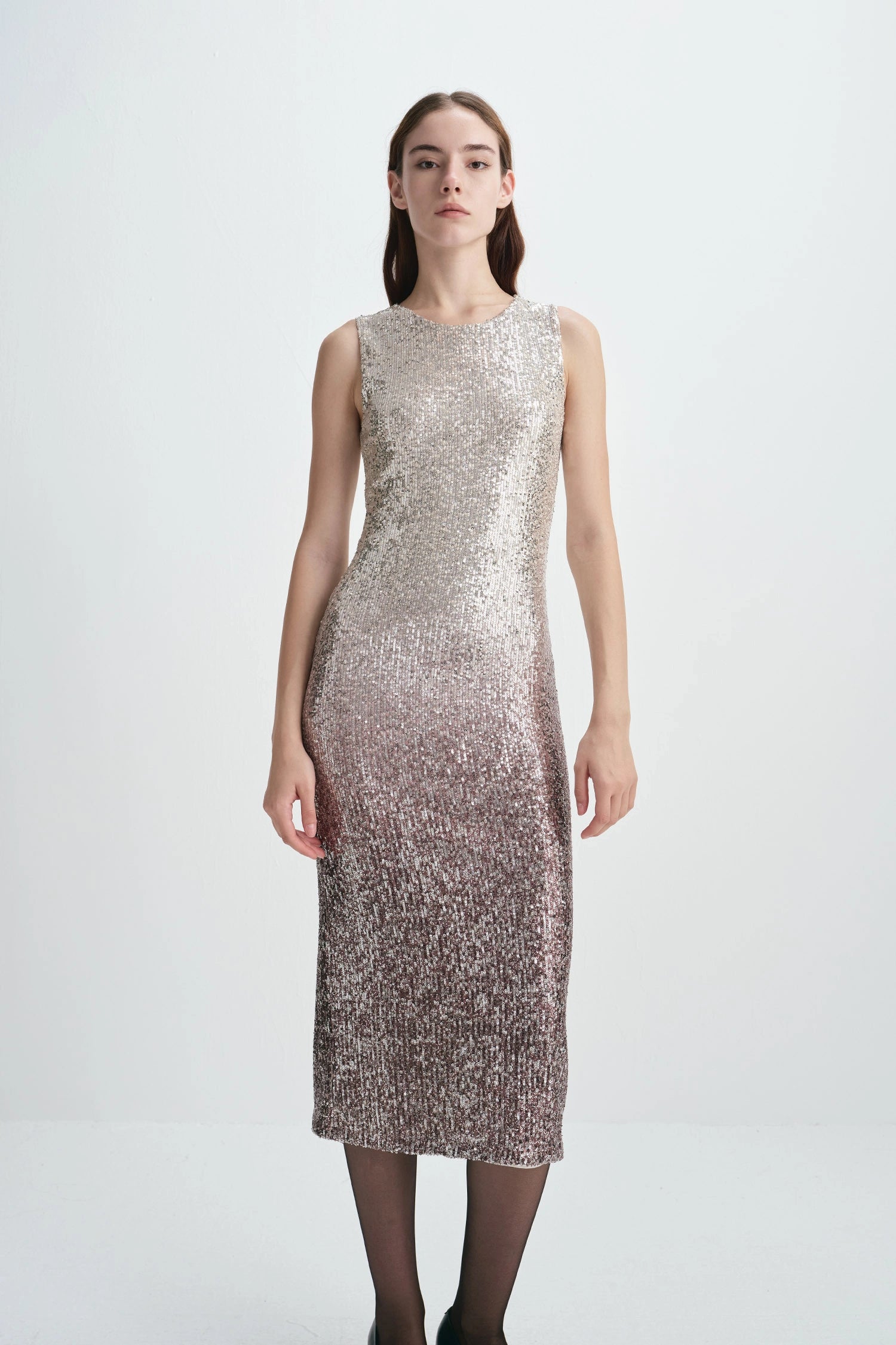 Jiselle Sequins Dress Champagne Gradation