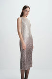 Jiselle Sequins Dress Champagne Gradation