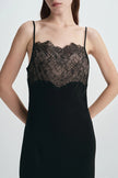Jovienne Lace Top Dress Black