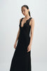 Blanche Lace Trim Dress Black