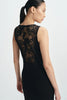Blanche Lace Trim Dress Black