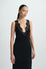 Blanche Lace Trim Dress Black