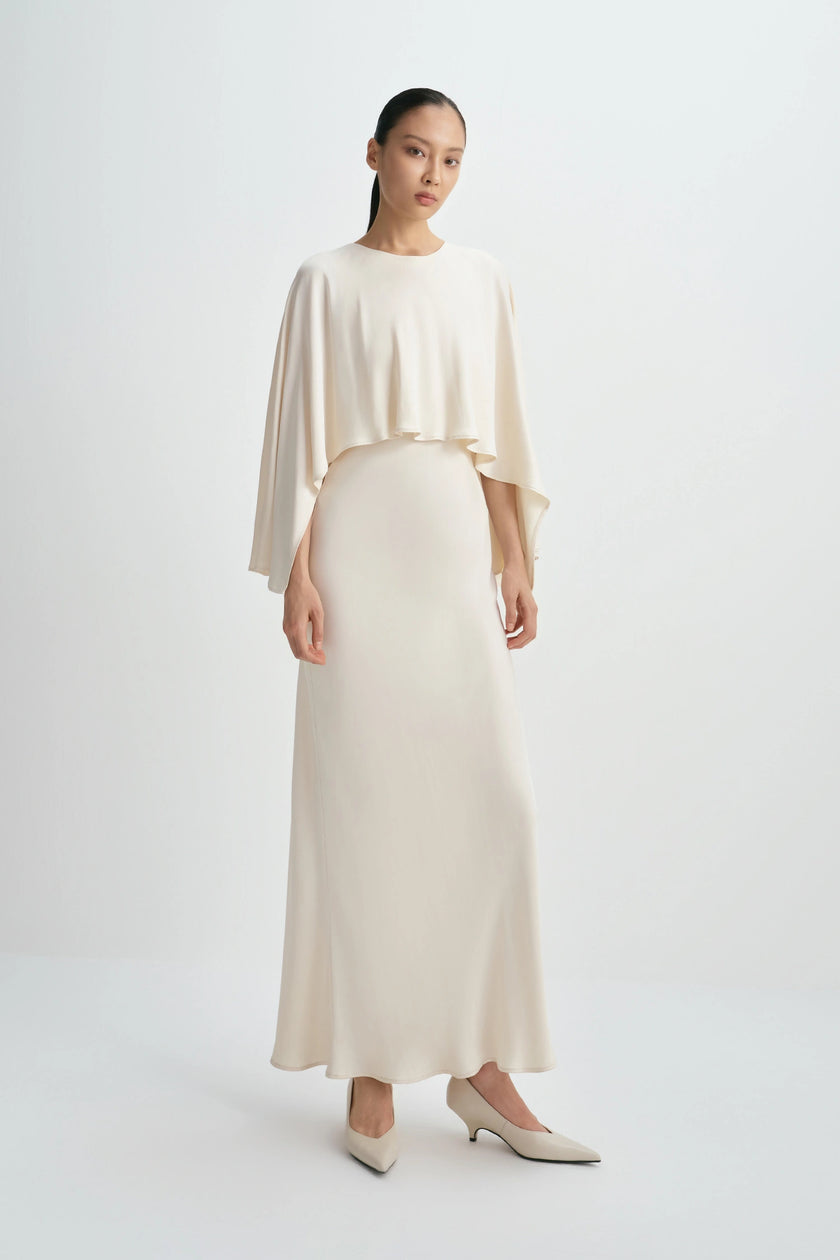 Jewell Caped Top Dress Crème