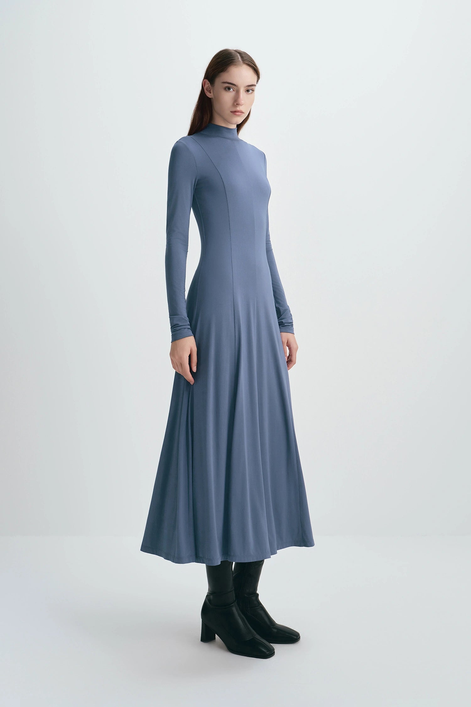 Wylie Mock Neck Dress Harbour