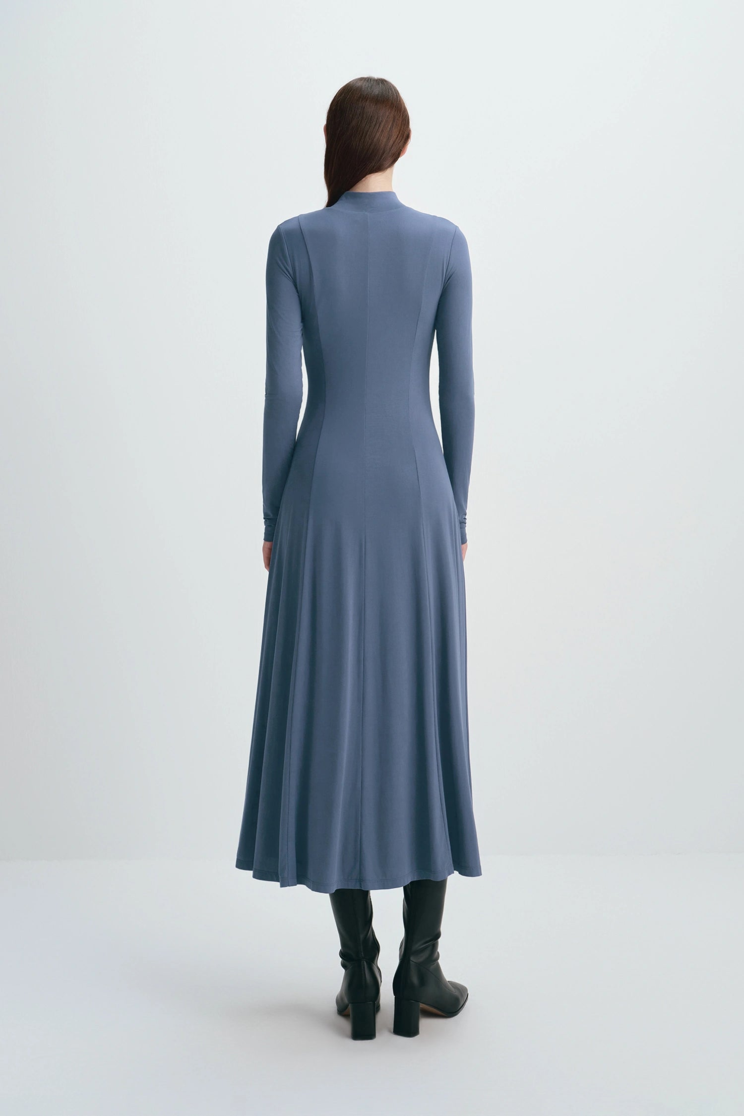 Wylie Mock Neck Dress Harbour