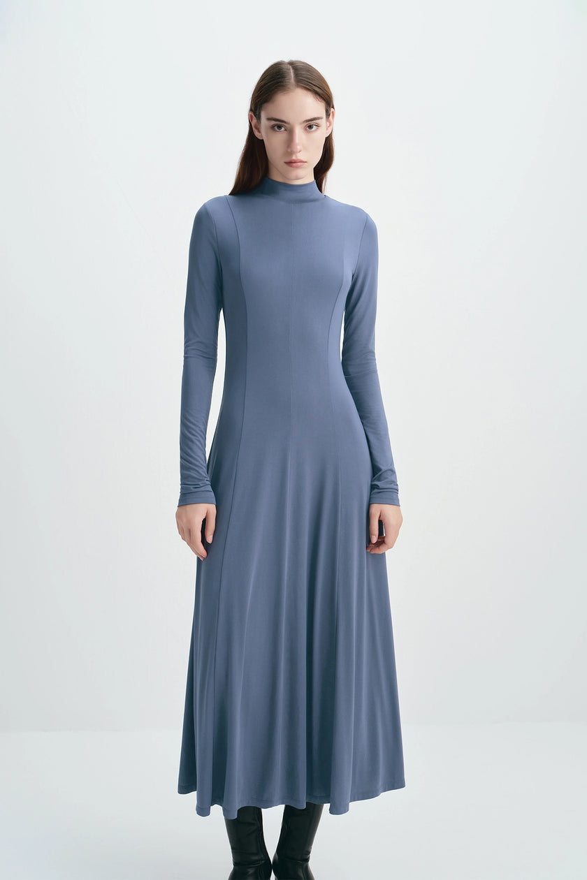 Wylie Mock Neck Dress Harbour