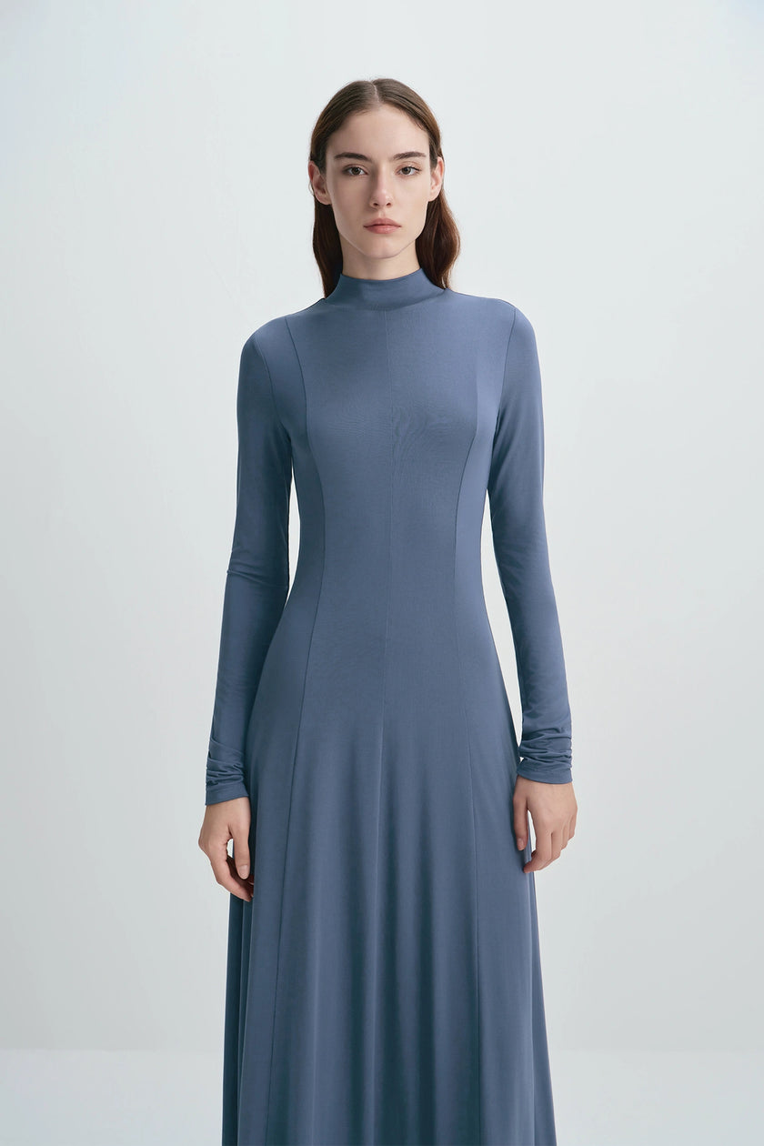 Wylie Mock Neck Dress Harbour