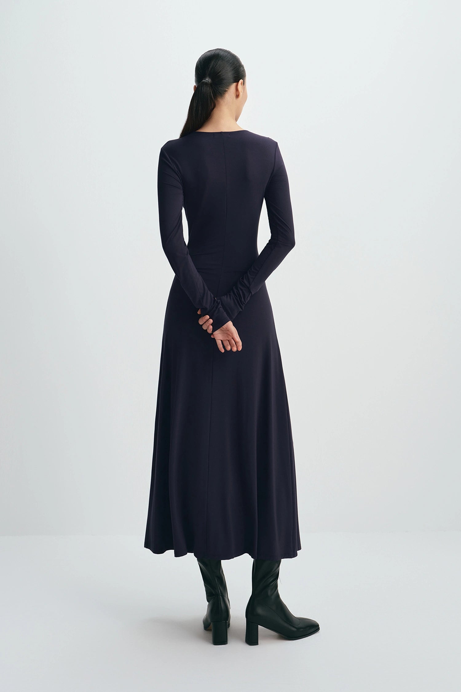 Lilia Zip-Up Dress Navy