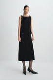 Laia Sequins Tape Tie Dress Black