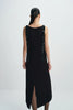 Laia Sequins Tape Tie Dress Black
