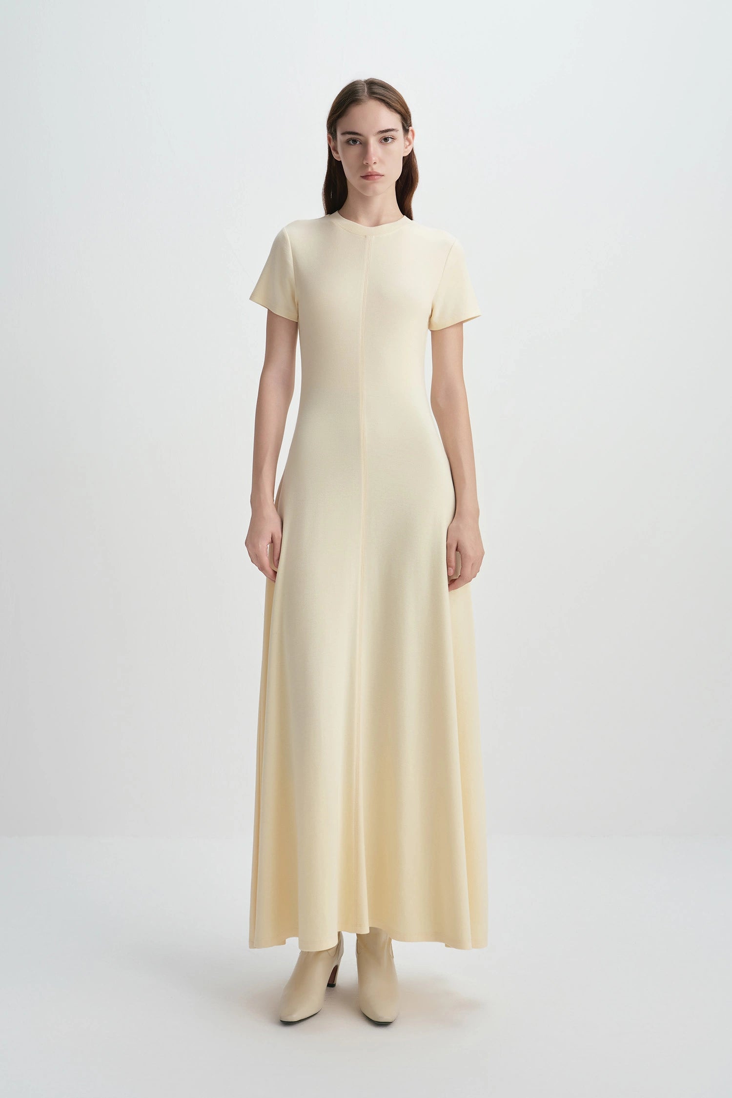 Lolita Short Sleeve Tee Dress Pastel Yellow