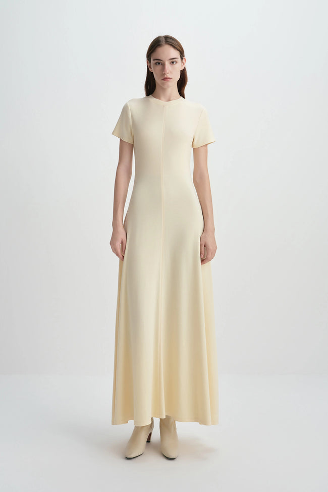 Lolita Short Sleeve Tee Dress Pastel Yellow