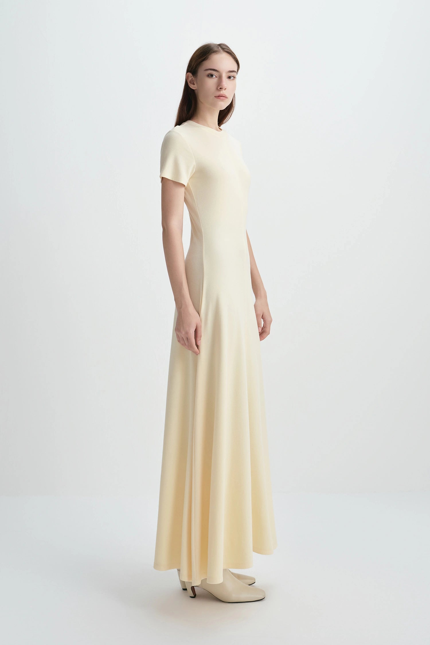 Lolita Short Sleeve Tee Dress Pastel Yellow