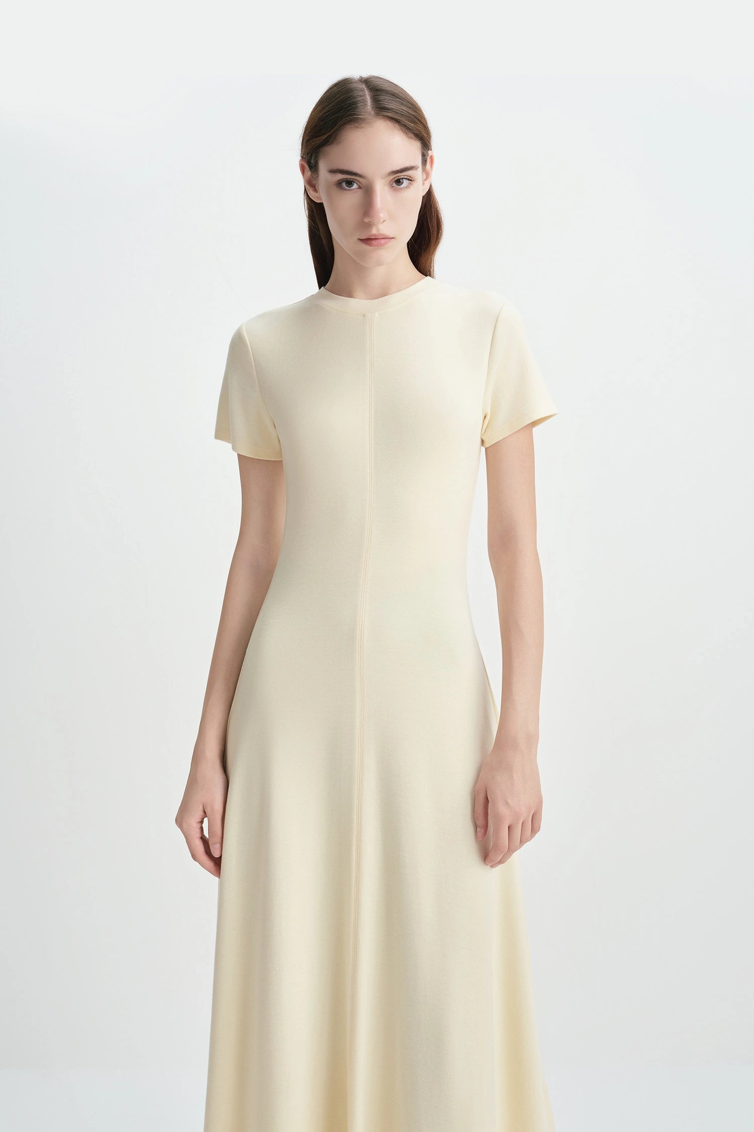 Lolita Short Sleeve Tee Dress Pastel Yellow