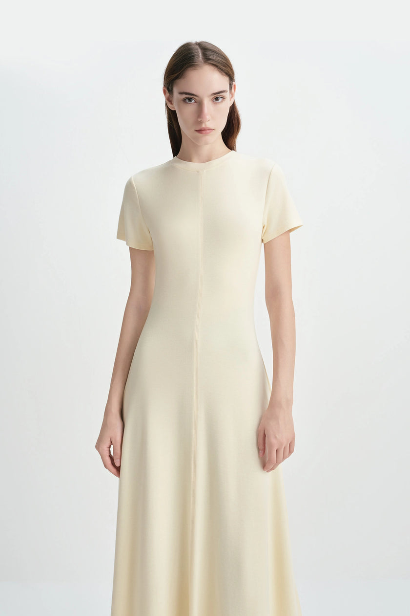 Lolita Short Sleeve Tee Dress Pastel Yellow