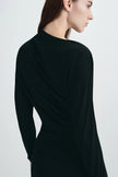 Peoria Draped Dress Black