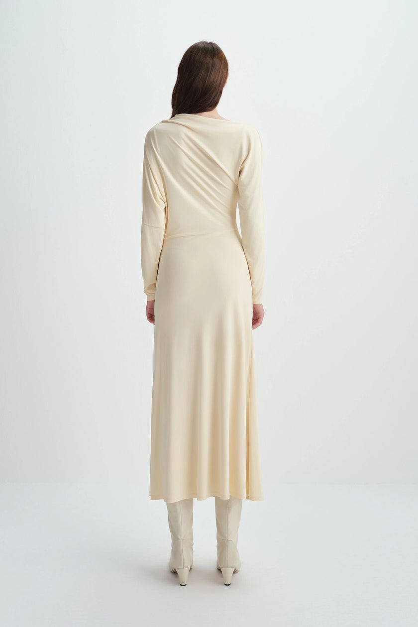 Peoria Draped Dress Buttercream