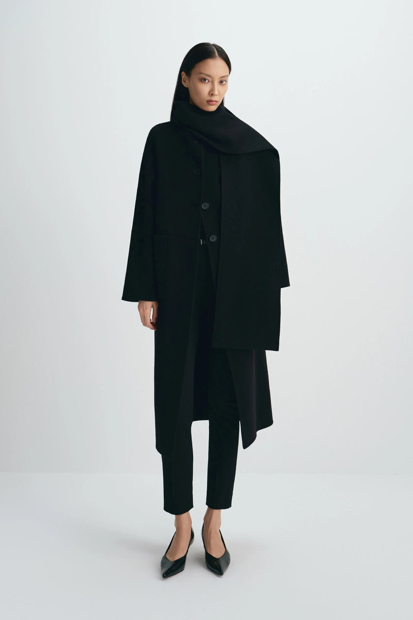 Kole Scarf Handmade Coat Black