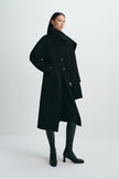 Kole Scarf Handmade Coat Black
