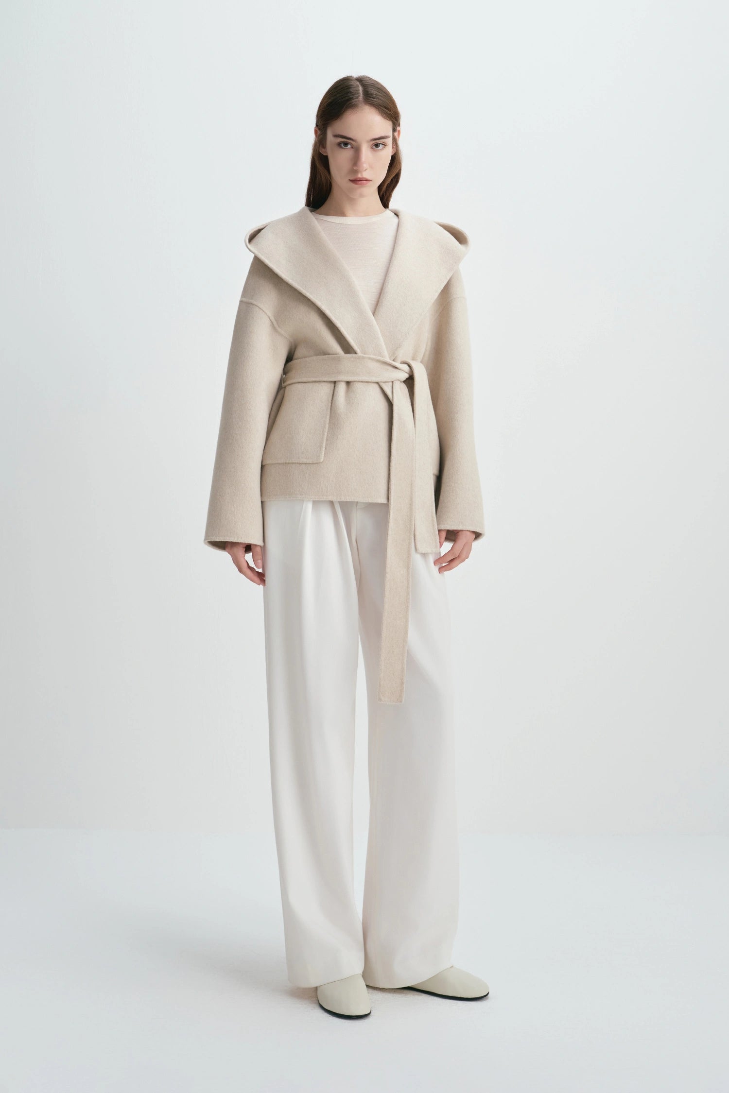 Lyndi Hoody Handmade Coat Creme