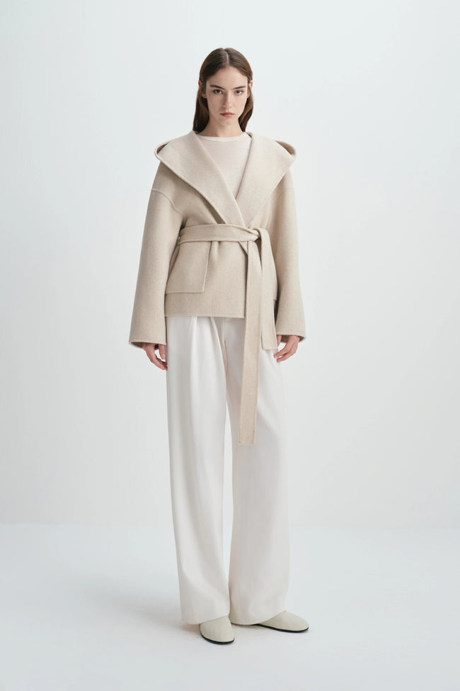 Lyndi Hoody Handmade Coat Creme