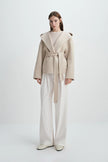 Lyndi Hoody Handmade Coat Creme