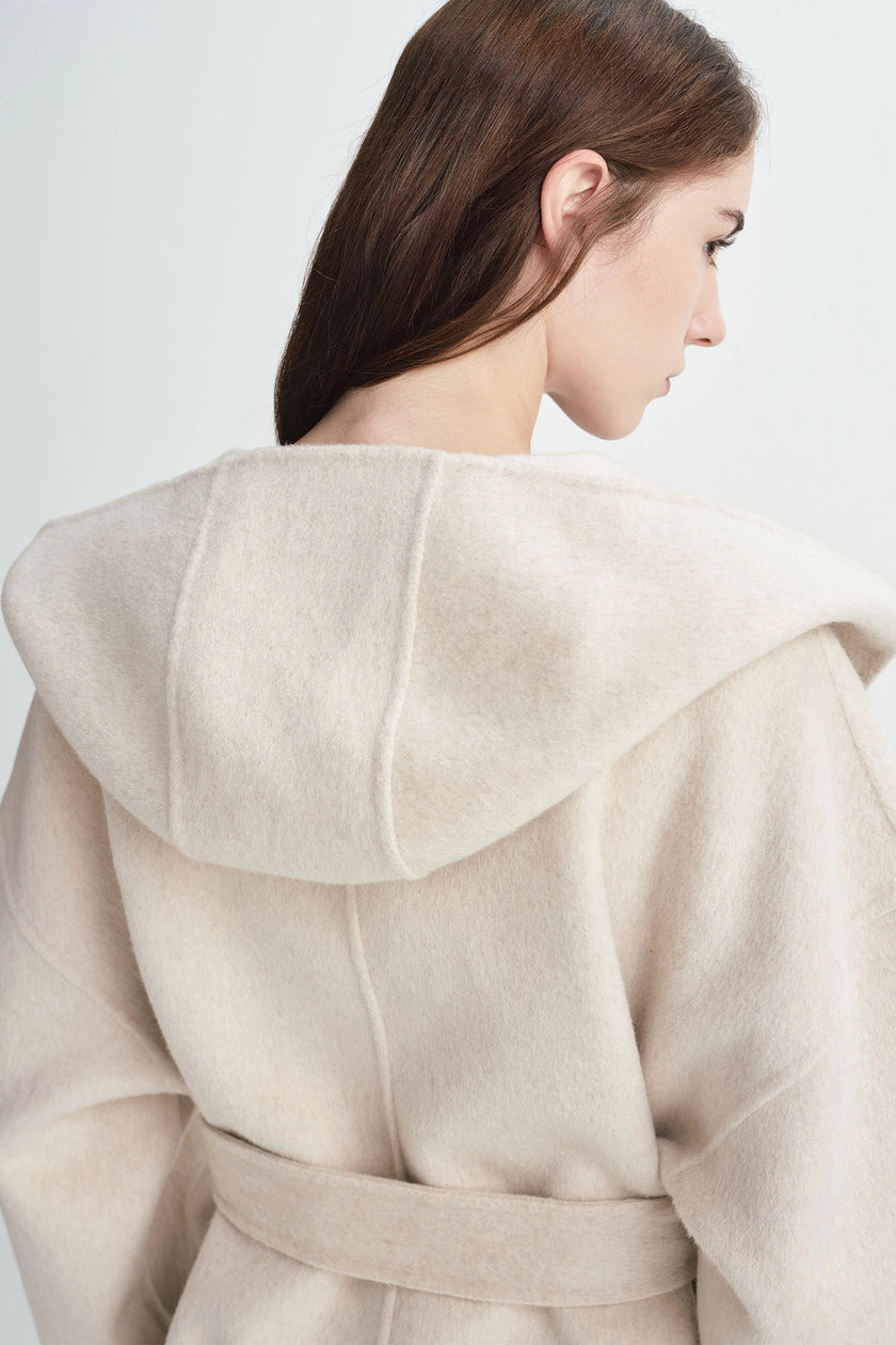Lyndi Hoody Handmade Coat Creme
