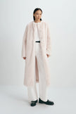 Ness Long Hair Faux Fur Coat Beige