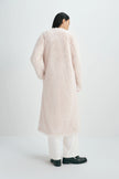 Ness Long Hair Faux Fur Coat Beige