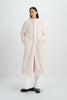 Ness Long Hair Faux Fur Coat Beige