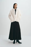 Roddie Curly Faux Fur Jacket Creme