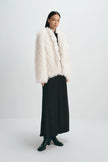 Roddie Curly Faux Fur Jacket Creme