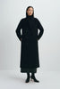 Antonella Handmade Midi Coat Black
