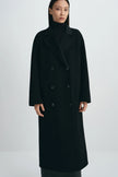 Antonella Handmade Midi Coat Black