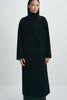 Antonella Handmade Midi Coat Black