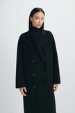 Antonella Handmade Midi Coat Black